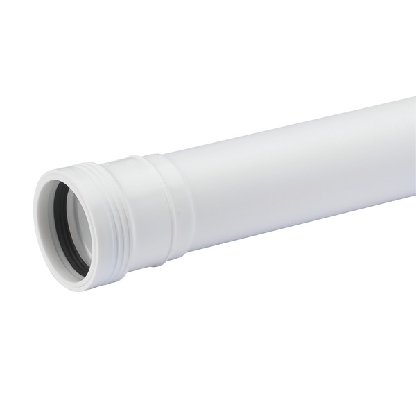 32 mm x 3000 mm Wafix rør med muffe PP, hvit
