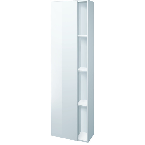 DuraStyle høyskap 500 x 240 x 1800 mm, venstre, hvit høyglans