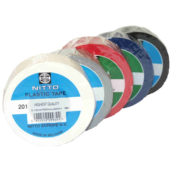 Nitto 25mmx20 mtr isolasjonstape N21A, rød