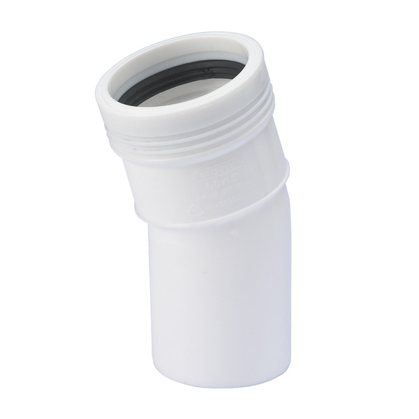 40 mm Wafix bend 15° PP, hvit