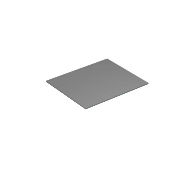 Benkeplate Form 60-79x50, lys grå