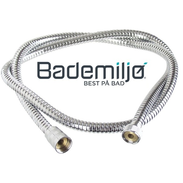 1/2x1/2 Dusjslange 1,5m metall/krom Bademiljø