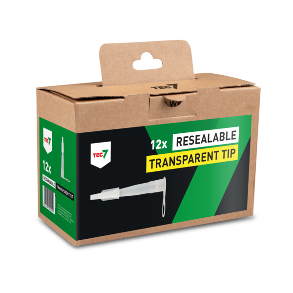 TEC7 Fugespisser transparent tip, 12 stk