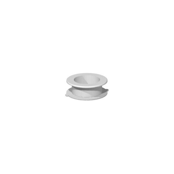Dekkring Ø35 mm, hvit plast (2 stk)