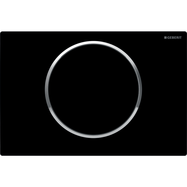 Sigma 10 betjeningsplate, svart/blank krom