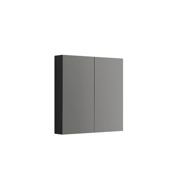 Speilskap Primo m/lysstyring, m/2 dørere 80x80x15 noir