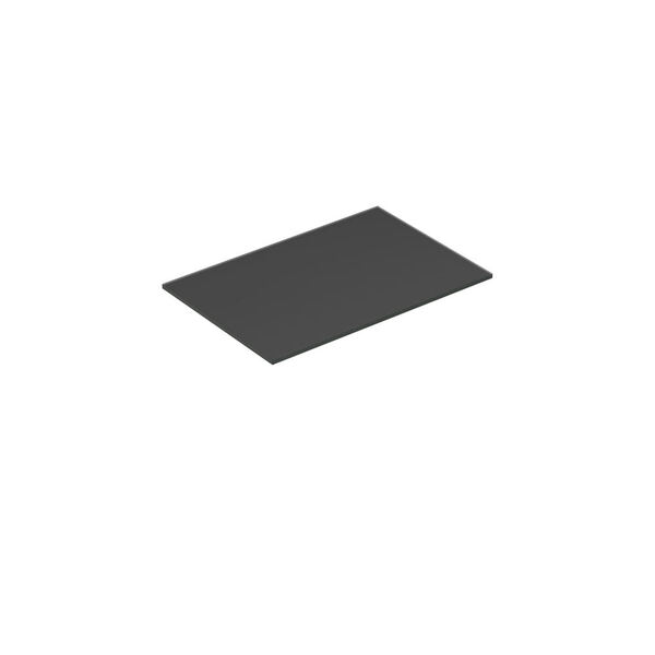Benkeplate Form 60-79x40, mørk grå matt