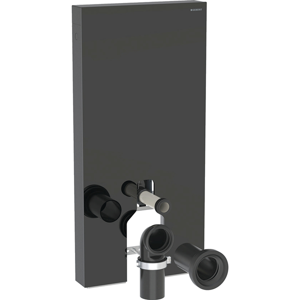 Monolith modul 101 cm f/gulvtoalett, glass svart/alu svart