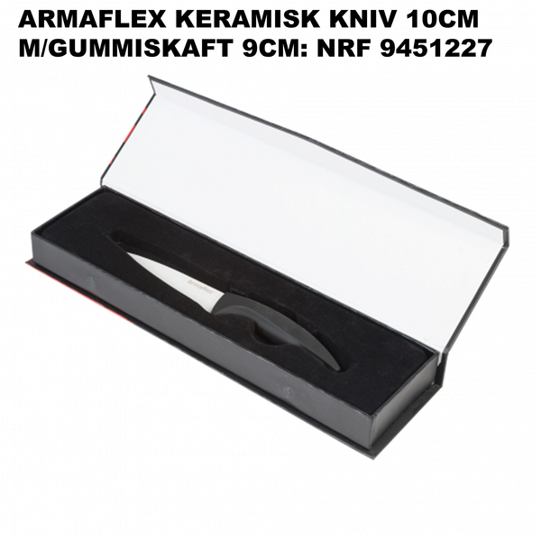 Armaflex 10 cm keramisk kniv, m/gummiskaft 9 cm