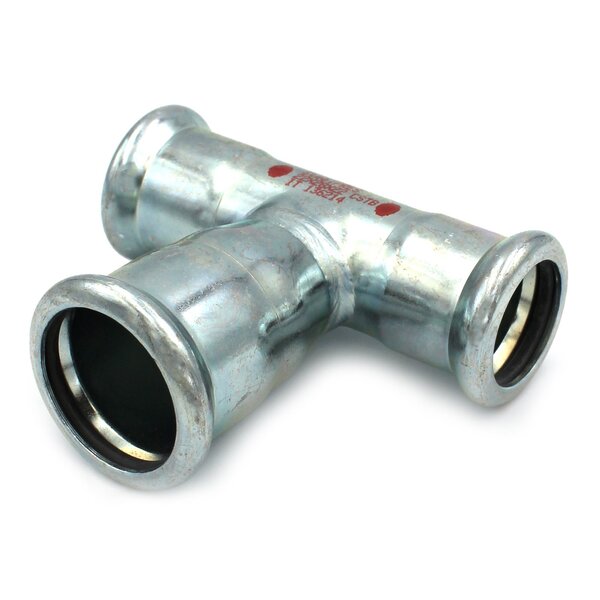 18x22x18 mm Steelpres T-rør, m/overgang