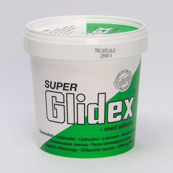 Super Glidex glidemiddel, 5 kg plastbøtte