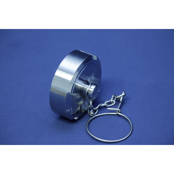 DN25 52x1/6 blindmutter m/knop og kjede, DIN, AISI 316L