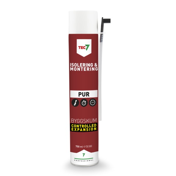 TEC7 PUR byggskum helårs, 750 ml aerosol