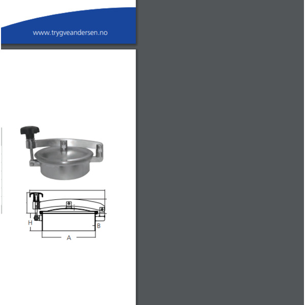 DN600 mannluke trykkløs syref DIN 316L