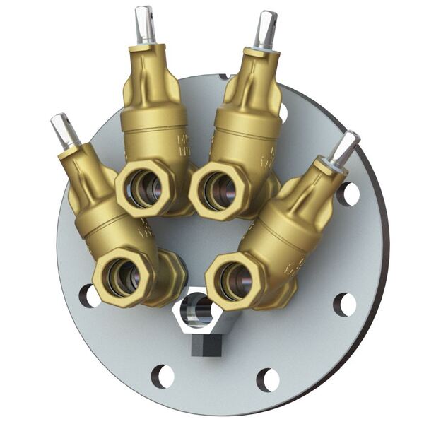 32 mm Isiflo samleflens 4 uttak DN150, type 260