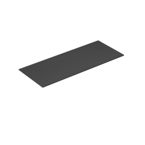 Benkeplate Form 100-119x40, mørk grå matt