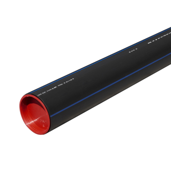 400 mm PE100 trykkrør RC SDR11, med blå stripe, 12 meter