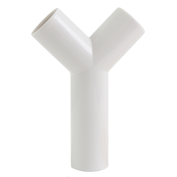 40 mm x 40 mm Smartline Y-gren 45° PP, hvit