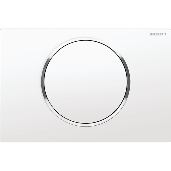 Sigma 10 betjeningsplate, hvit/blank krom