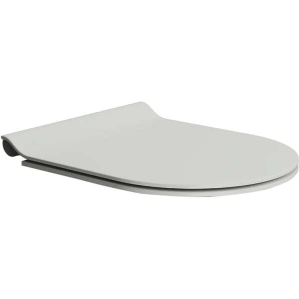 GSI Pura slim toalettsete med SoftClose og QuickRelease, matt grå