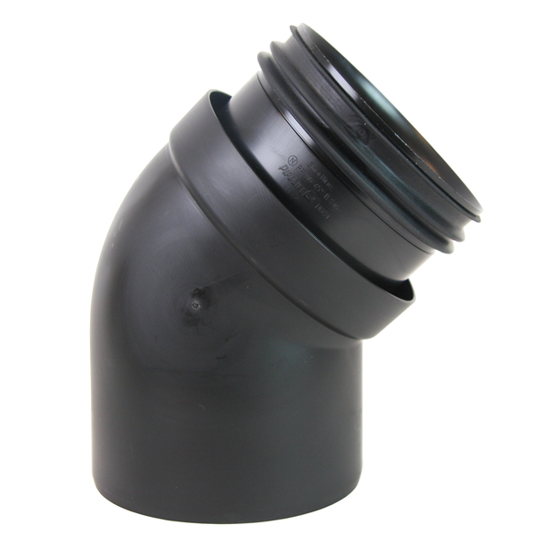 110 mm x 45° PP Smartline bend, sort