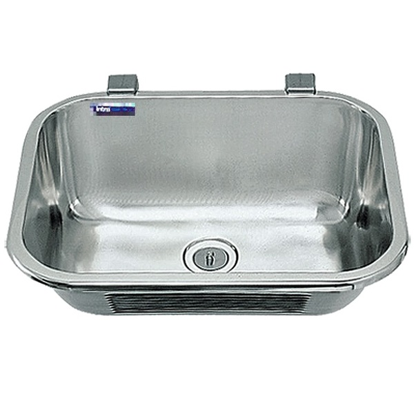 Intra VK44OL 22 ltr vaskekar f/vegg, rustfritt stål, 485x385x190