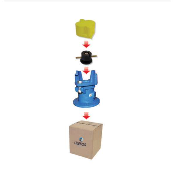 100 brannventilpakke S-0910, Ventil, sikring og beskyttelsehette
