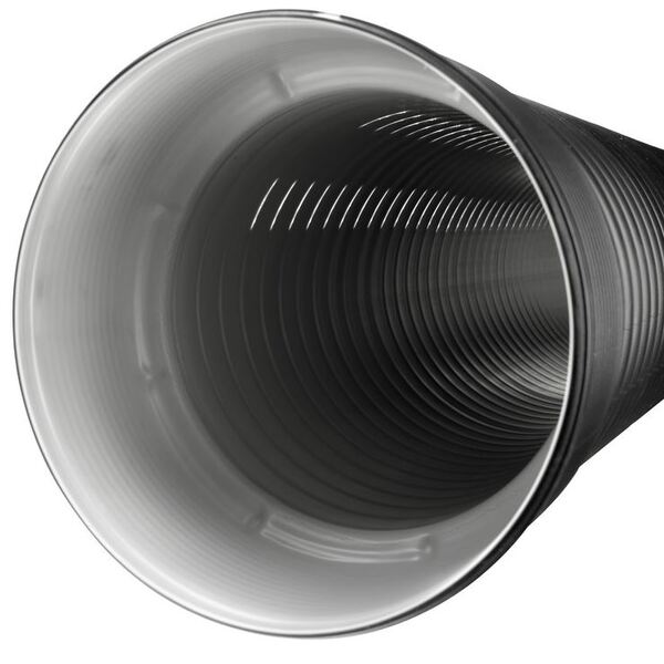 400 IQ drensrør DV m/muffe rundslisset, 6 meter