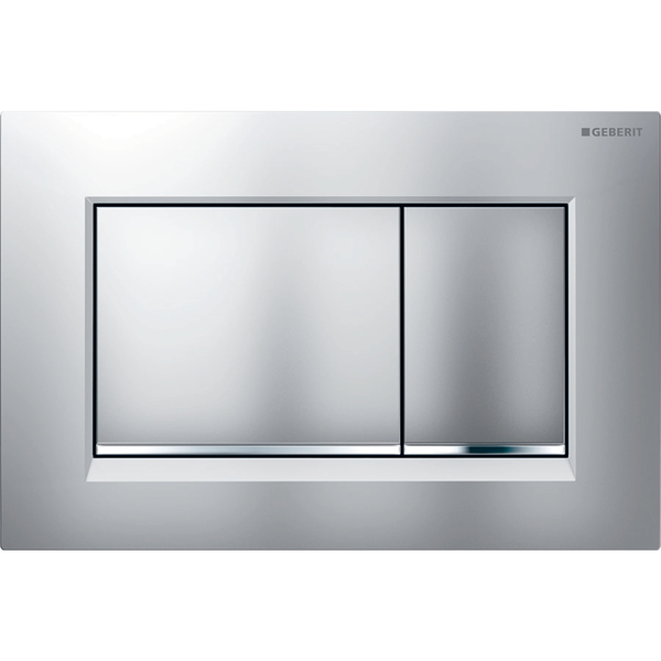 Sigma 30 betjeningsplate, dobbelskyll, matt krom/krom