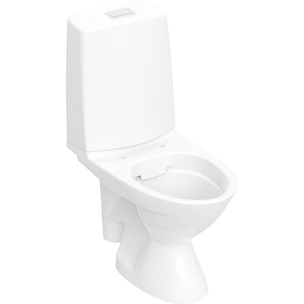 PB Glow 63 gulvtoalett Rimfree u/sete, m/stor fot, dobbelspyl