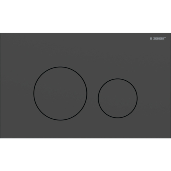 Sigma 40 betjeningsplate round, Matt svart / Easy-to-clean-belegg