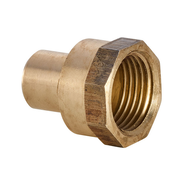 15 mm x 1/2" muffenippel 4246G kapillar, innvendige gjenger, kobber