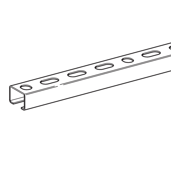 75/75/41/3,0 montasjeskinne system 41, pregalvanisert, 6 meter