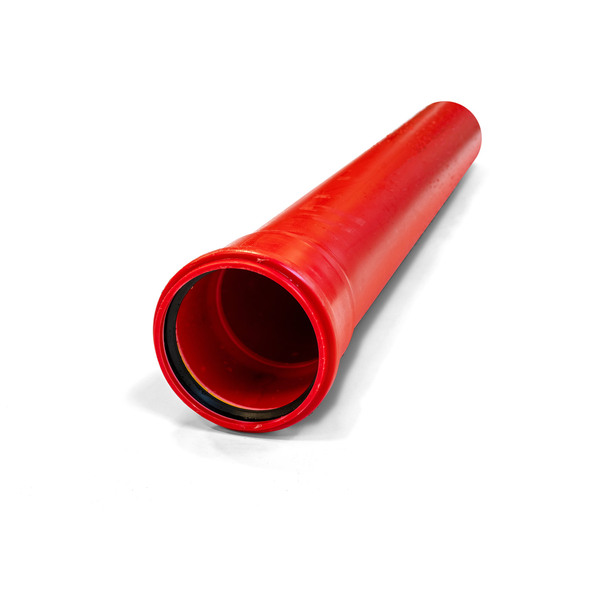 125x4,6 mm PP glatt kabelrør SN8 rød, 6 meter