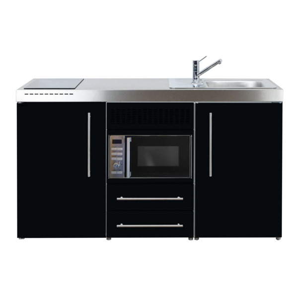 Premiumline minikjøkken 1500 høyre, svart 740 x 1500 x 980 mm