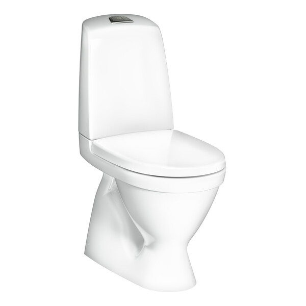Nautic 1500 gulvtoalett Hygienic FlushC+, med SC/QR sete, skjult S-lås f/liming