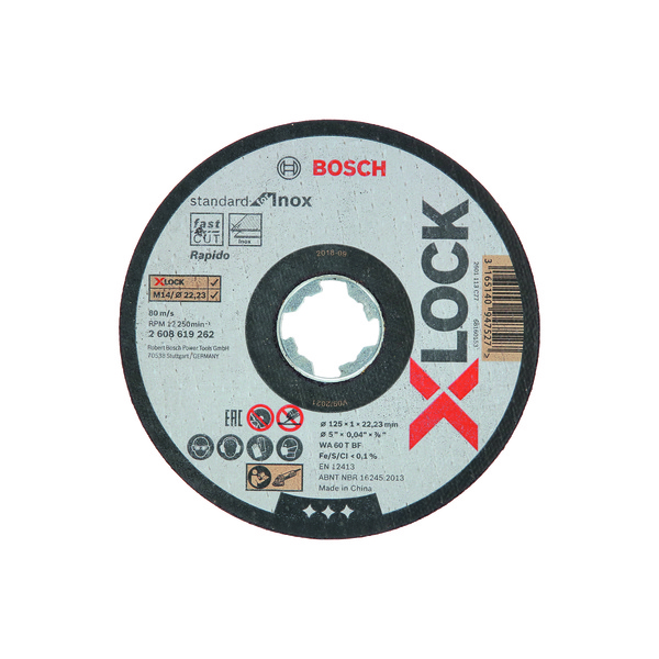 Bosch kappeskive X-lock STDI, 10 stk, 125x22,2x1,0 mm