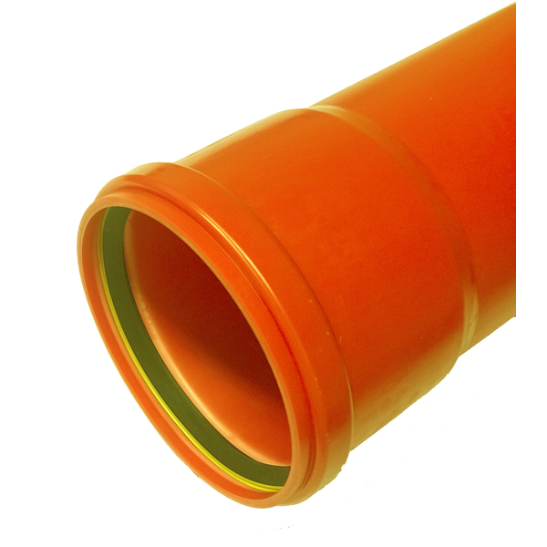 110 mm PP glatt kabelrør oransje