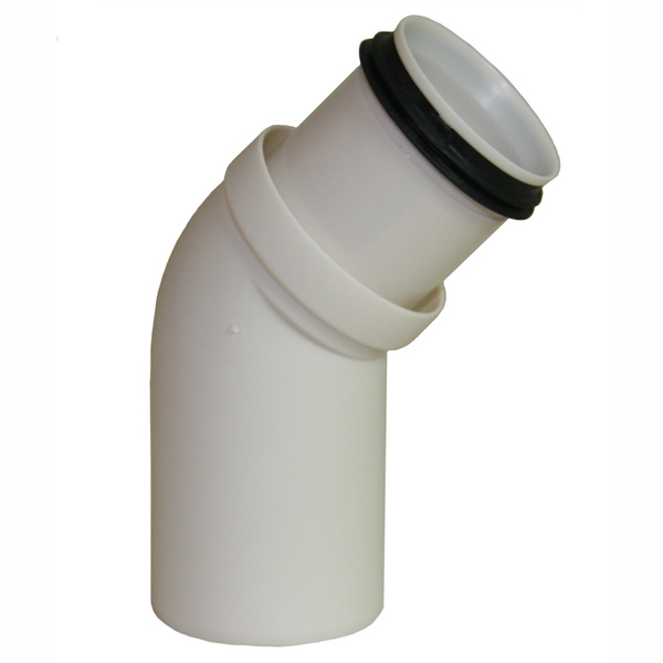 40 mm Smartline bend 45° PP, hvit