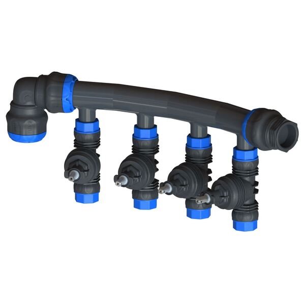 63x40 Eco Line manifold 4 kraner, for kummer PN16