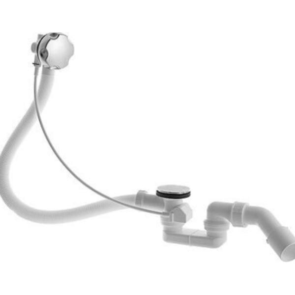 Av- og overløpssett for badekar, 530 mm