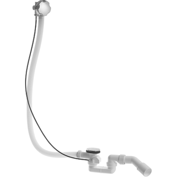 Av- og overløpssett for badekar, 1000 mm