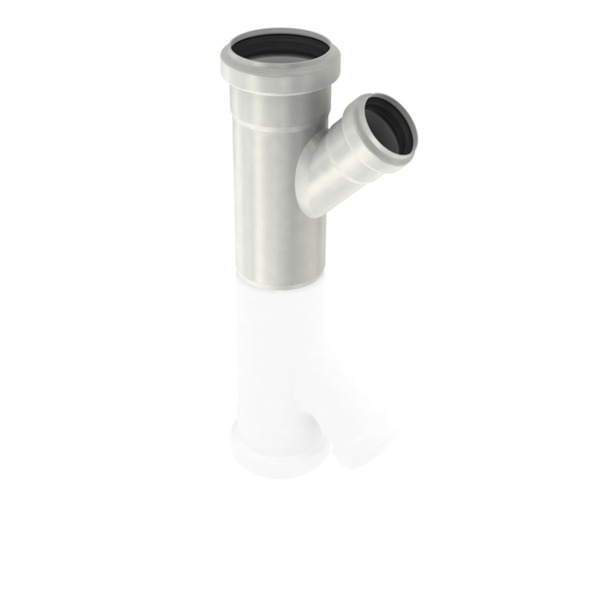 75x50x45° Aco Pipe grenrør reduksjon, AISI 316 m/EPDM pakning