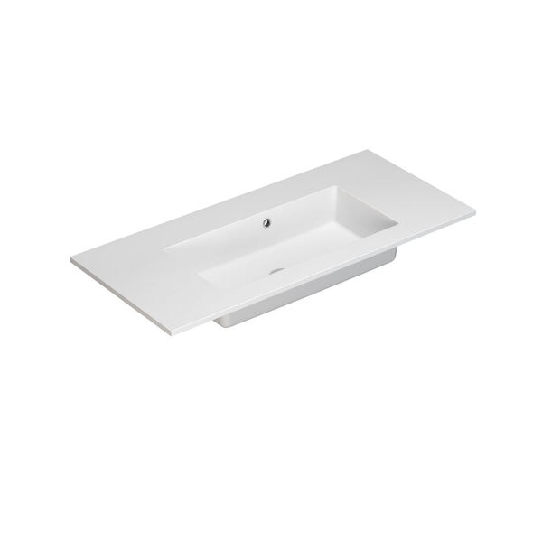 Servant Minore 100,2x45,5 cm, uten kranhull, hvit matt