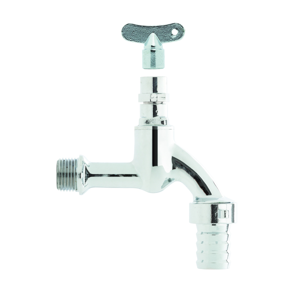 1/2’’x3/4’’ Slangekran Krom med Løs Nøkkel, BF
