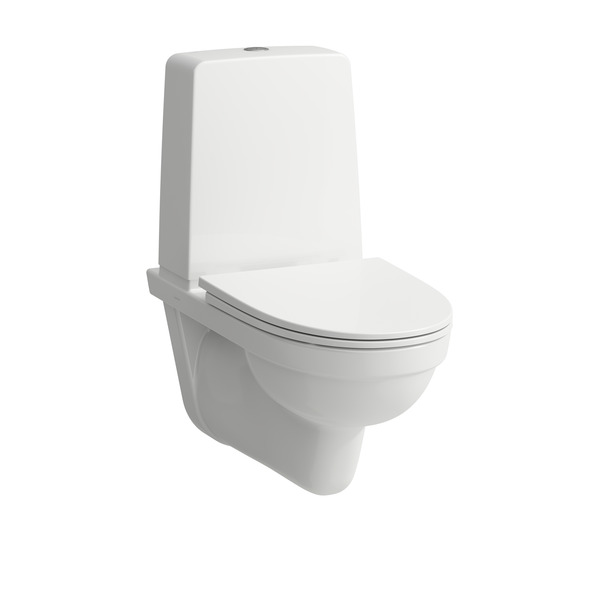 Laufen Kompas veggskål m/sisterne u/sete, rimless, boltavstand 180-230mm, hvit
