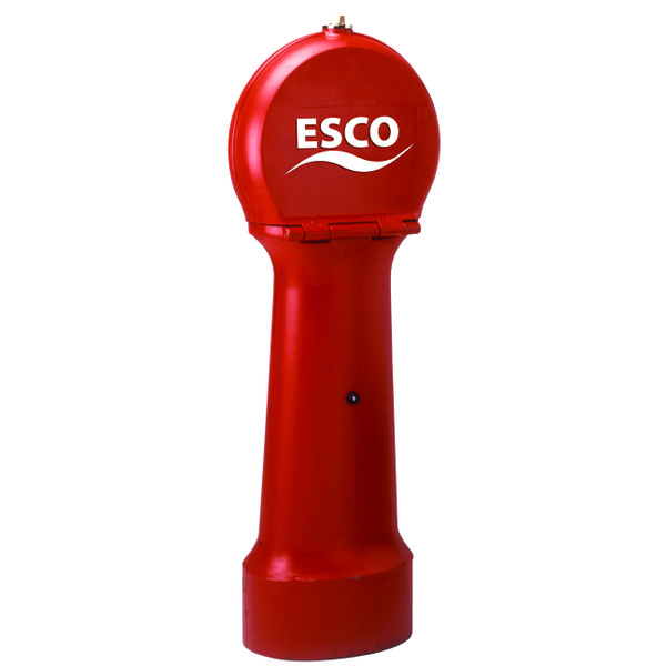 Brannhydrant S-0702 type S-1 rød, knekkbar, teleskopisk
