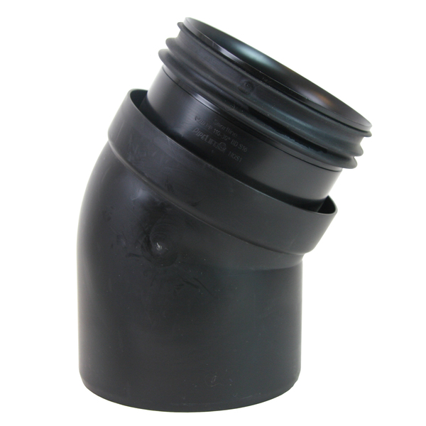 110 mm Smartline bend 30° PP, sort