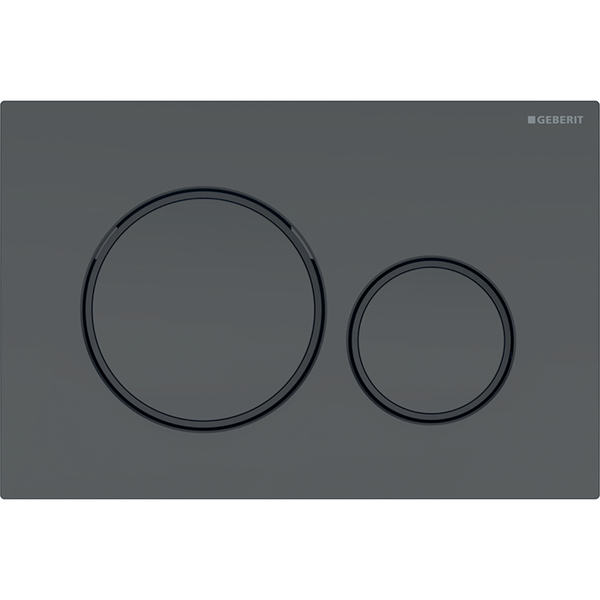 Sigma 20 betjeningsplate, svart matt/svart ring