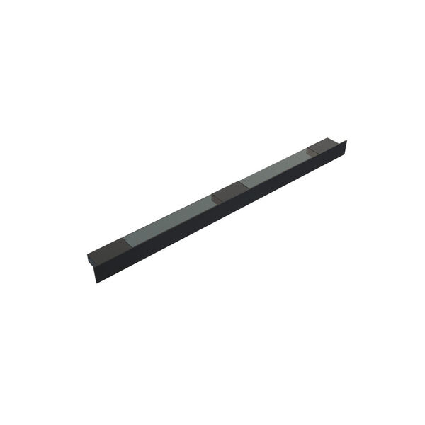 Illumi hylle m/stikkontakt E USB stik(2), lysstyring 140 cm sort matt